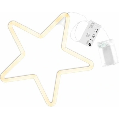 Nexos 57400 Dekorácia - neónová hviezda, 120 LED, teplá biela