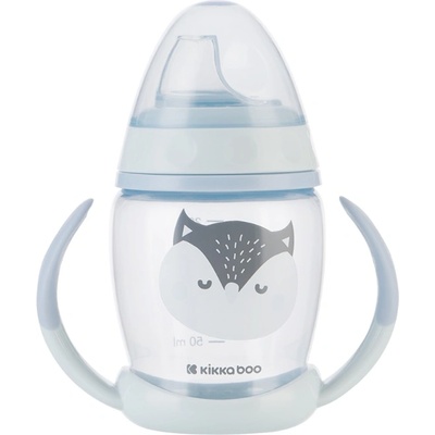 KikkaBoo Чаша със силиконов накрайник 200мл Happy face Blue (31302030072)