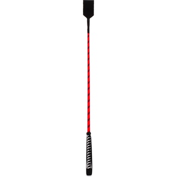 Devil Sticks Nylon Stick with Neon Strip & Goat Kid Leather Handle Nubuck Leather Top 71cm Red