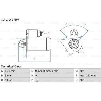 BOSCH STARTER 0 986 029 050