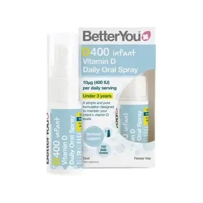 BetterYou Витамин D 400 IU Орален спрей за бебета | BetterYou (BYVITD001)