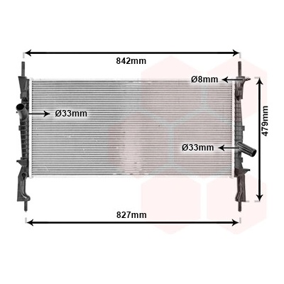 Chladič vody pro motor VAN WEZEL 18002405