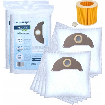 Wessper Kärcher A 2004 A 2024 A 2054 MV 2 Kärcher 6.904-322 20 vrecka a filter 10 ks