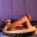 EVOLVED Peek A Boo Vibrating Dildo 8 Inch Dark