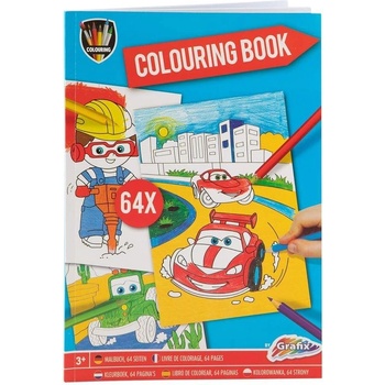 Moxy Книжка за оцветяване Коли, А4, 64 страници (5525122185)