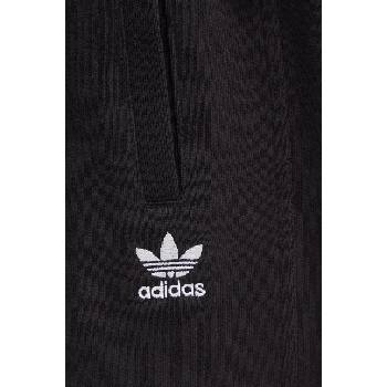 adidas Originals Памучен къс панталон adidas Originals Essential в черно с изчистен дизайн висока талия IY7343 (IY7343)