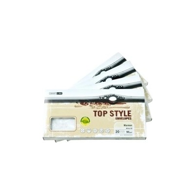 Dopisní obálka DL Top Style LAID - bílá, 120g/m2, 1bal/20ks