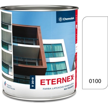 Chemolak V 2019 Eternex - latexová farba vonkajšia - 0100 - biela - 0,8 Kg