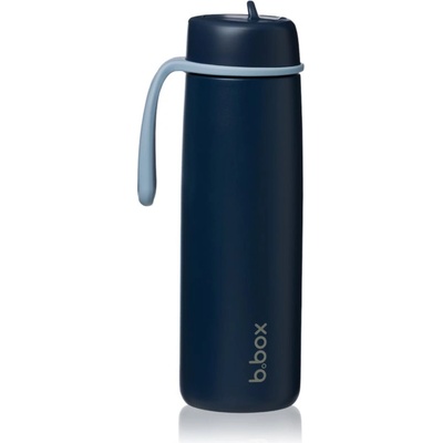 b.box Stainless Steel Thermos Bottle термобутилка със сламка Midnight 690ml