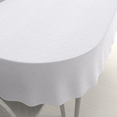 Biante Teflonový oválný ubrus Milano TF-094 bílý 120x180 cm