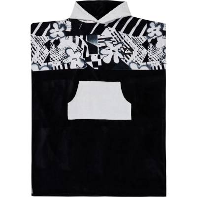 Quiksilver Мъжко пончо за сърф Quiksilver Hoody Towel Surf poncho - Black Momentum - размер One Size (050-1602-0611)