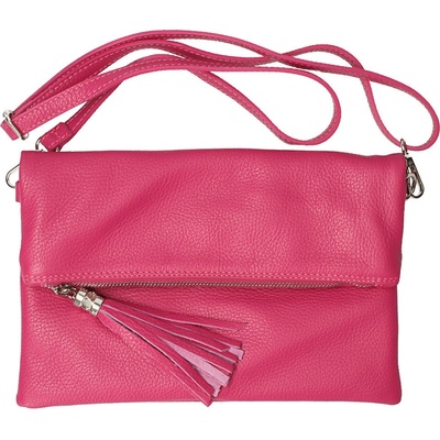 Made In Italy kožená kabelka 668 fuchsia