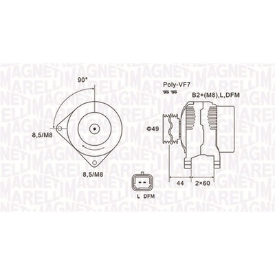 Alternátor MAGNETI MARELLI 063731877010