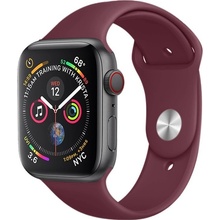 AW Jednobarevný řemínek na Apple Watch - Vínově červený Šířka uchycení řemínku: 38/40/41/42mm, Délka řemínku: Dámský - S/M (12 - 18cm) Vínově červený IR-MJ01-060