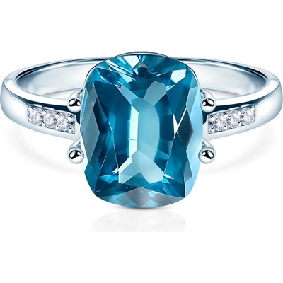 SAVICKI Годежен пръстен Savicki: бяло злато, топаз, диаманти