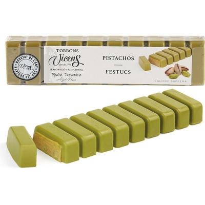 Torrons Vicens Pistáciový nugát v čokoládě 300 g