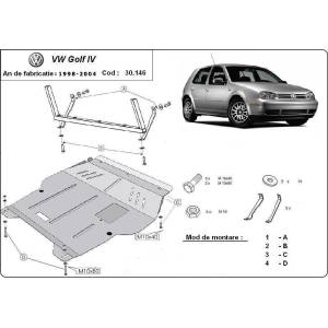 Scut Motor - Румъния Метална кора под двигател и скоростна кутия volkswagen golf iv от 1998 до 2004 (73580)