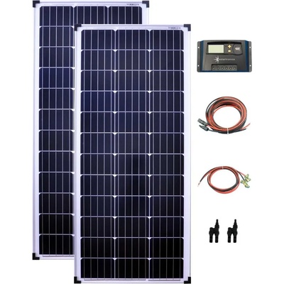 Solartronic Соларна система 200W, 12V комплект 20A контролер за зареждане 1200mm (200M-20)