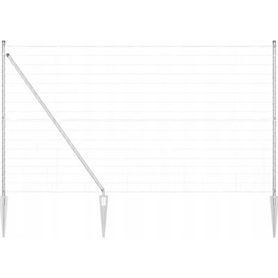 VidaXL Pletivo Euro s 7 dráty, 1,5 x 10 m, pozinkovaná Ocel