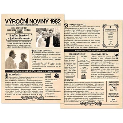 Výroční noviny 1982 - dvoustranné i jednostranné