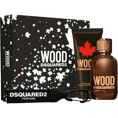 Dsquared2 Wood Pour Femme EDT 50 ml + sprchový gel 100 ml + maska na spaní dárková sada