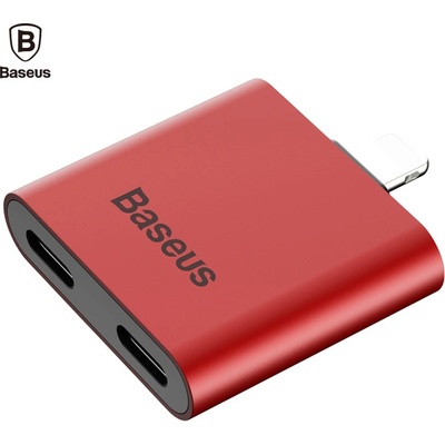 Baseus Двоен Lightning адаптер за устройства с Lightning порт - Baseus Double Lightning Adapter L39 (червен) (CALL39-09)