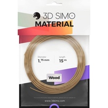 3Dsimo Vlákno pro 3D tiskárny 3D Simo Wood Holz braun, 1.75 mm, 40 g, dřevo