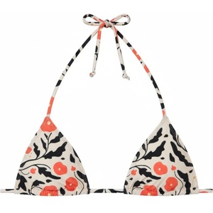 Hurley Дамско бикини горнище Hurley Women's Triangle Print Bikini top - Creek Bone (150-6755-0112)