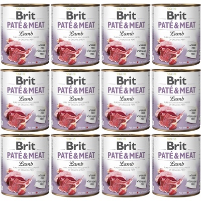 Brit Paté & Meat Dog Lamb 12 x 800 g