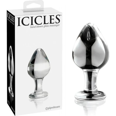 Анален плъг от стъкло, шедьовър, 9см. - Icicles №25 (PIPE292500)