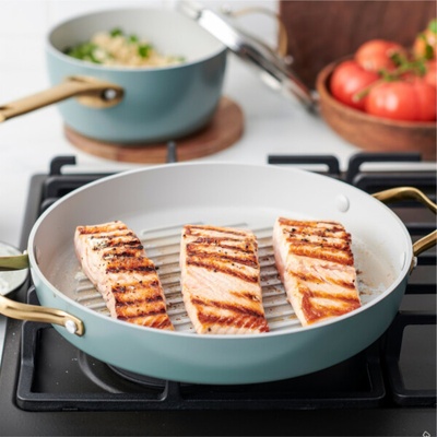 GreenPan Padova Reserve grilovací pánev 28 cm nebesky modrá