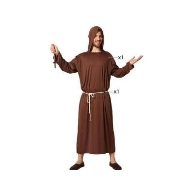 BigBuy Carnival Маскировъчен костюм за възрастни Монах Многоцветен Размер xl