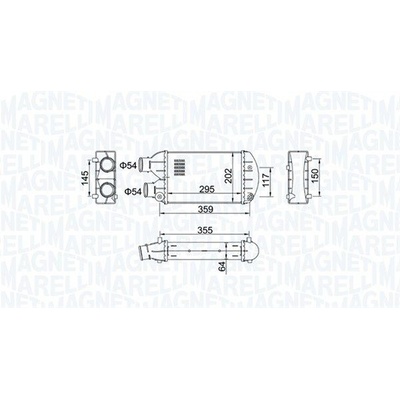 CHLADIČ TURBA, INTERCOOLER MAGNETI MARELLI 351319204510