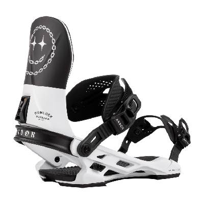 Vázání na snowboard Arbor Hemlock white/black/boss dog M 24/25 - Odesíláme do 24 hodin