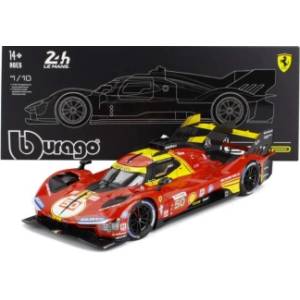 BBurago Модели на автомобили и мотоциклети модел 1/18 Ferrari 499P NR. 50 Winner Le Mans 2024 - Deluxe edice (TRS7940-4056)