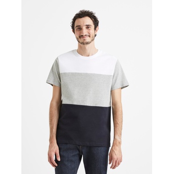 Celio Бяло-сива мъжка тениска Celio Vetrois Celio | Siv | МЪЖЕ | S