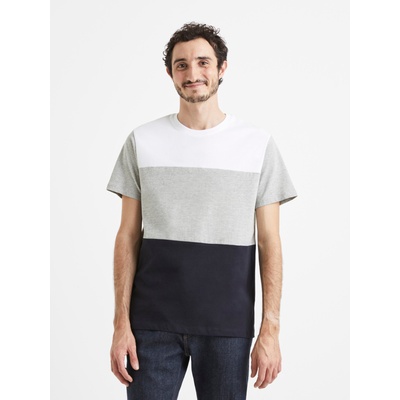 Celio Бяло-сива мъжка тениска Celio Vetrois Celio | Siv | МЪЖЕ | S