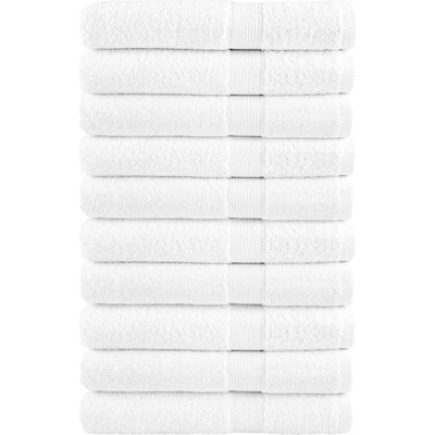 vidaXL Премиум кърпи SOLUND 10 бр бели 100x200 см 600 gsm (137142)