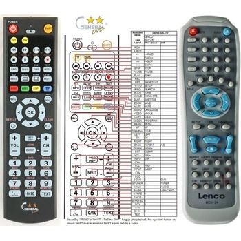 GENERAL LENCO MDV-24 - съвместимо дистанционно управление на марката General (MDV-24)