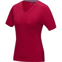 Kawartha short sleeve women's organic V-neck t-shirt Červená