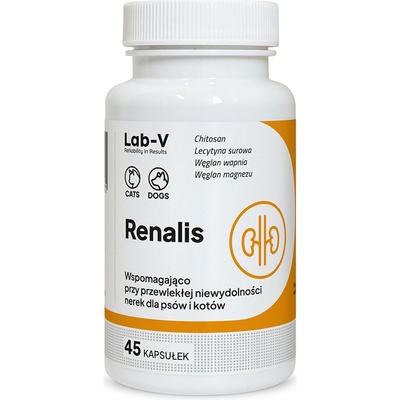 Lab-v Renalis - Подкрепа при хронична бъбречна недостатъчност при кучета и котки, 45 капсули