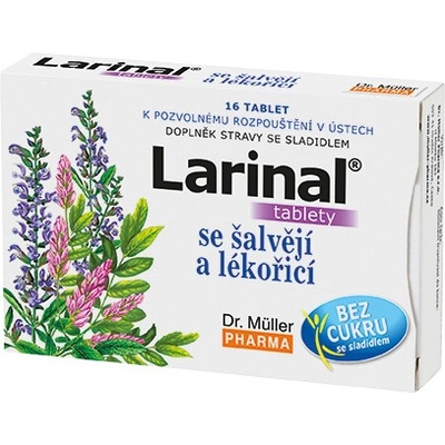 MULLER PHARMA Larinal se šalvějí a lékořicí 16 tablet