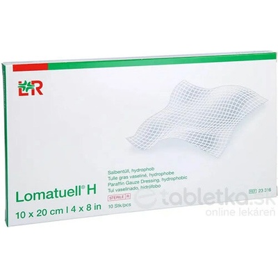 Lomatuell H Tyl mastný 10 x 20 cm 10 ks sterilné