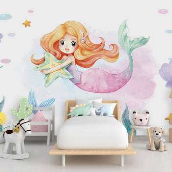 Image 1 of Art gift Детски фототапет - Малката русалка