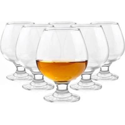 Glasmark KROSNO sada sklenice na koňak brandy sklenice na koňak vysoký lesk 6 x 350 ml