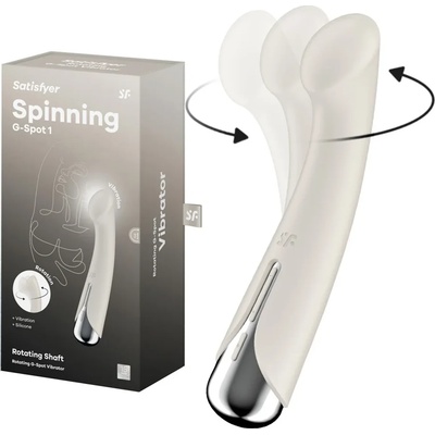 G-SPOT вибратор, въртящ се, 16, 5см. - Spinning G-Spot 1 Beige (SATISFY489)