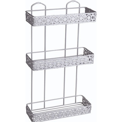 Tekno-Tel ПОСТАВКА ЗА БАНЯ tekno tel bk-079w 3 нива с декор. /бяло (7777150059)