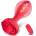 SuperLove Inflatable Rose Vibrating Butt Plug with Remote Red