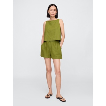 GAP Ленени къси панталони GAP GAP | Zelen | ЖЕНИ | XL