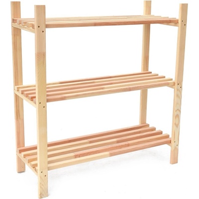 Rojaplast regál dřevěný 3 police 75 × 30 × 80 cm